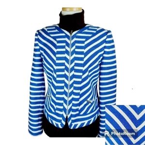 MELANIE LYNE Zip Up Blazer Fully Lined Suit Jacket Size 12